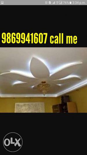 Gypsum new design fall ceiling contact me