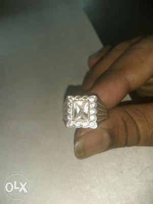 Italian silver dimond ring for men