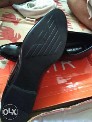 New piece formal black leather shoe size-7