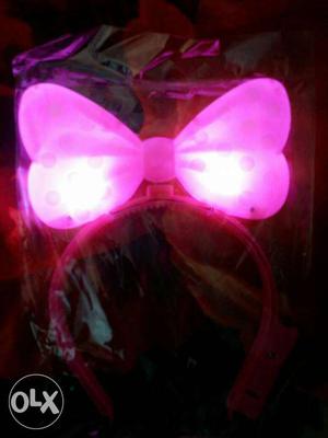 Pink Led Light Ribbon Headband