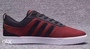 Red, Black And White Adidas Sneakers