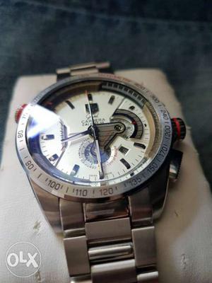Silver Carrera Chronograph Watch