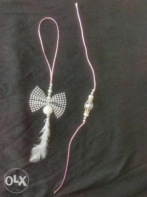 White Beaded Pink Accessories