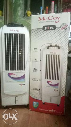 White McCoy Air Tower Cooler With Box