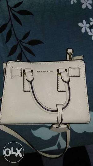 White Michael Kors Leather Handbag