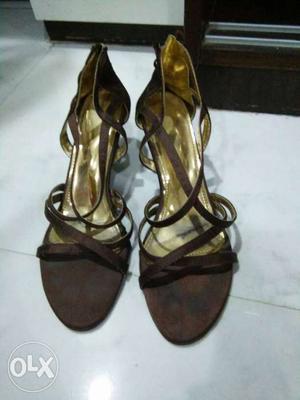 Women's Pair Of Brown Stilettos