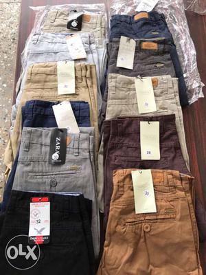 Zara,american eagle,chinos and trouser h and m