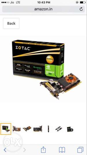 Zotac GT gb DDR3 Graphics Card only 1 year
