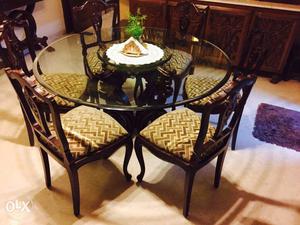6 teak dining chairs for sale.