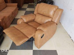 BRAND NEW Recliner chair in light brown