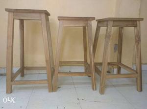 Brown Wooden Bar Stools 800rs each