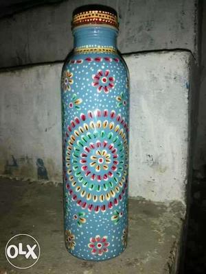 Multicolored Floral Decorative Bottle