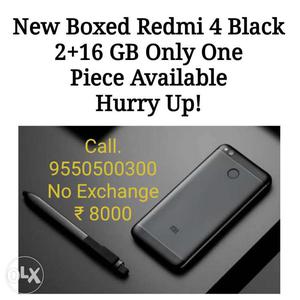 New Boxed Redmi 4 Black 2+16GB