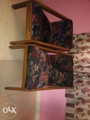 Teak wood cushioned chairs for sale