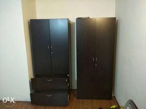 Wooden double wardrobe. recently bought. Want to sell asap