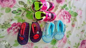 1 yr old kids shoes.. used only once 3 pairs