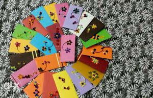15 rs each handmade colorful envelopes.pack of