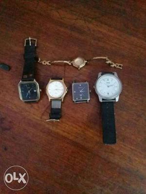 5pcs branded watch timex, sonata and one imported