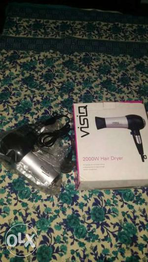 Black And Gray Hair Dryer With Box