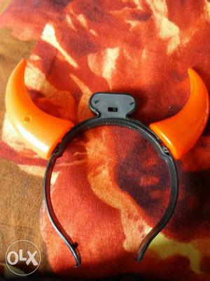Black And Orange Battery Demon Headband