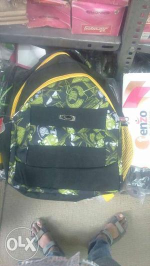 Black,green, And Yellow Backpack