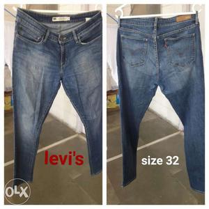 Blue Levi's Denim Acid Wash Jeans