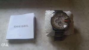 Diesel Heavy Duty Watch. White Dial & Steel Belt. 1 year old