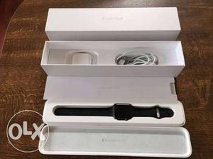 Iwatch 42mm sport band black colour. Full kit and