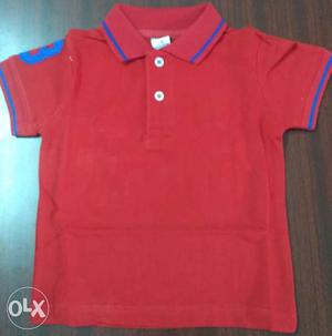 Kids Red Polo T-shirt
