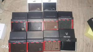 Leather wallets and belts all branded factory