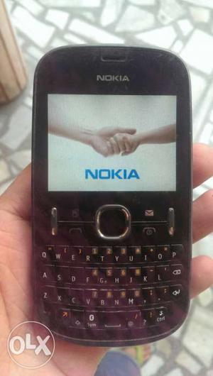 Nokia asha 200 fully working, dual sim, 2mp back
