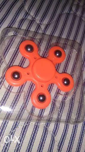 Orange 5-blade Fidget Spinner