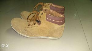 Pair Of Brown Casual Shoes