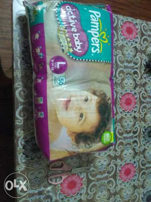 Pampers active baby L size Diapers 50pics