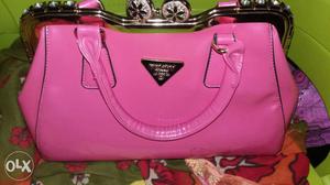 Pink Prada Leather Handbag