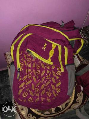 Purple, Yellow, And Black Backpack