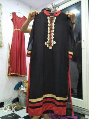 Red And Black Traditional Dress