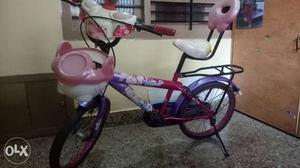 Toddler's White,pink And Purple Bicycle