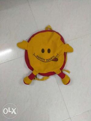 Toddler's Yellow And Red Backpack
