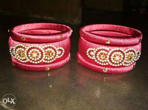 (Tread bangles) Red colour