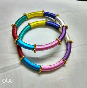 Two Multi-colored Bracelets
