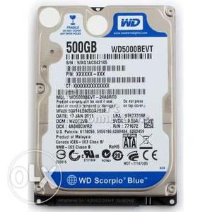 Wd 500gb laptop internal hard disk only 3 month