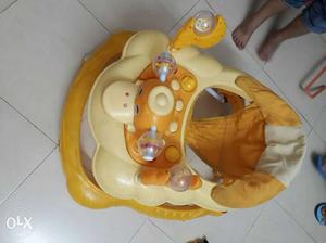 Baby's Brown And White Activity Walker