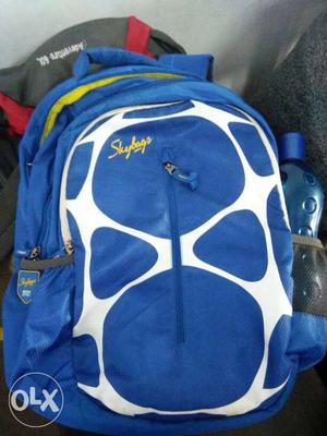 Blue And White Skybags Backpack