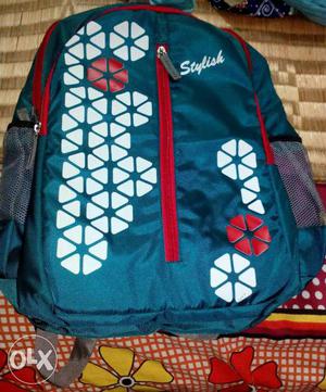 Blue And White Stylish Backpack