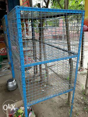 Blue Metal 2-layered Pet Cage