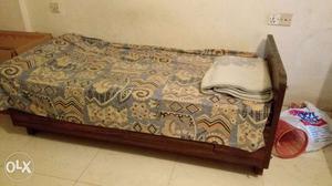 Brown Wooden Bed Base