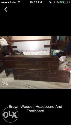 Brown color bed Headboard and Footboard