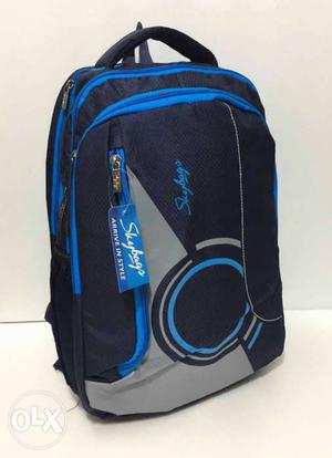 Dark Blue And Gray Backpack brand new skybag