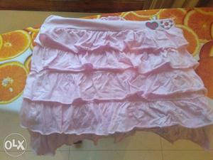 Girl's Pink Ruffle Skirt